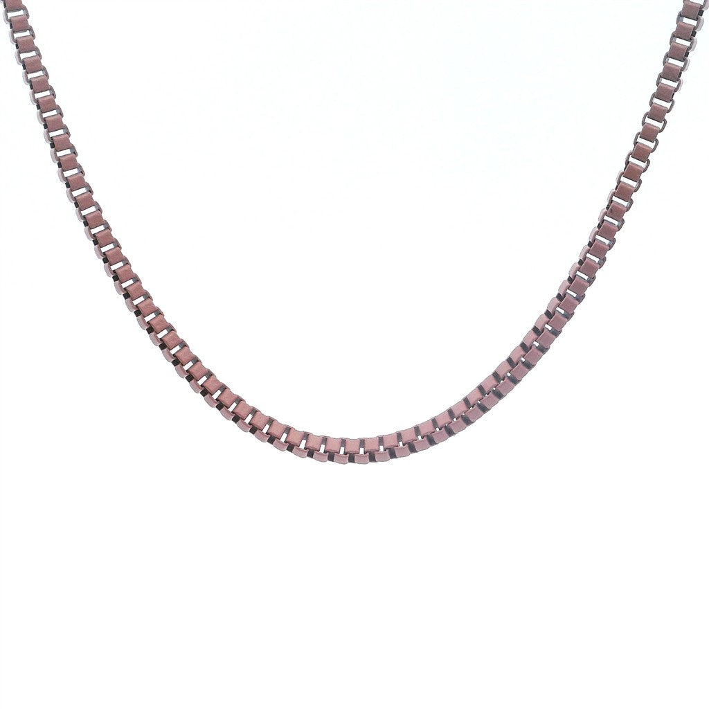 Two Tone Brazilian 18KT Layer over Brass 1 MM Box Chain 16" Long