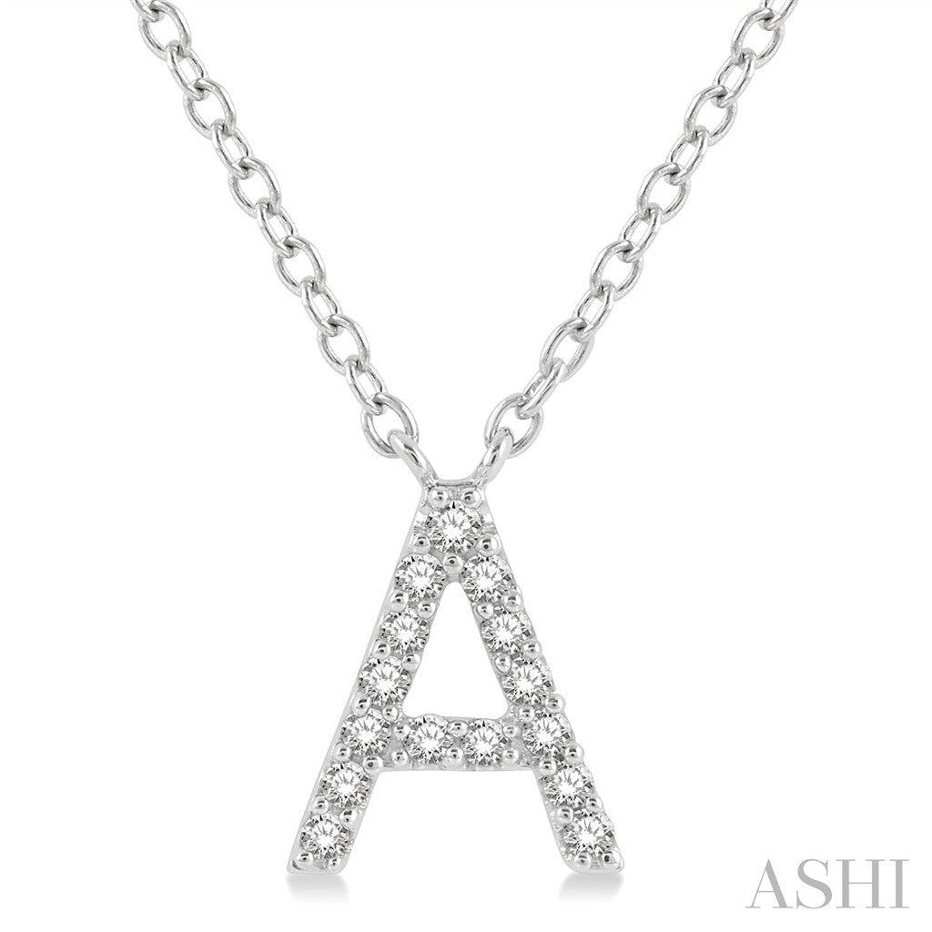 Initial Y Style Necklace 10 Karat Gold White With Diamonds 18" Long