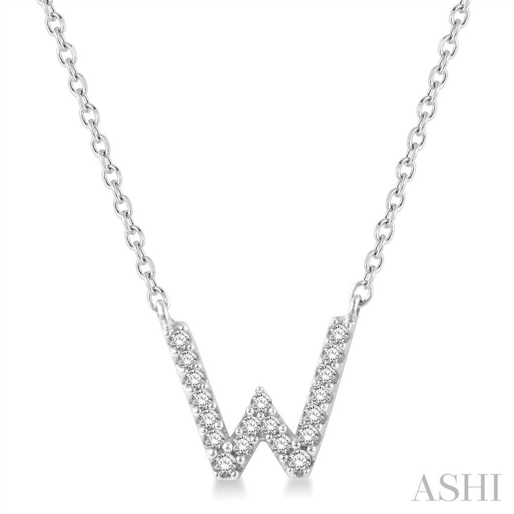 Iniitial Y Style Necklace 10 KT White With Diamonds 18" Long