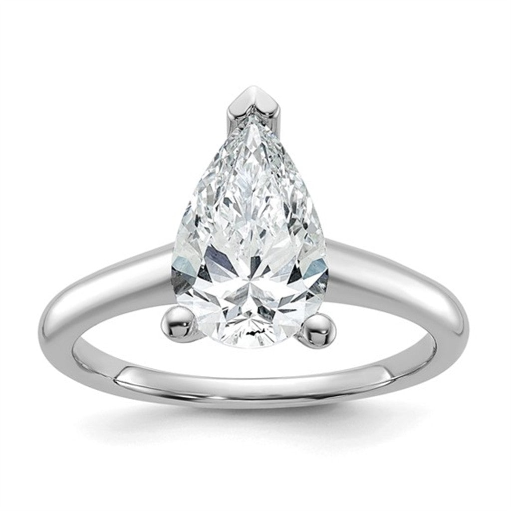 Solitare Style Lab Diamond Engagement Ring14 Karat Gold White
