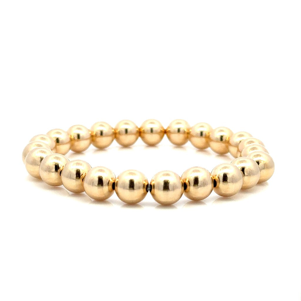 Gemstone Bead Stretch Bracelet 7" Long