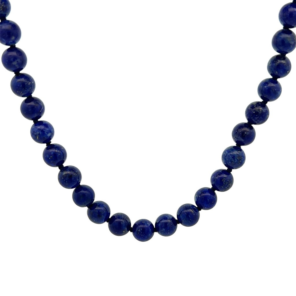 Lapis Strand Necklace With a Sterling Silver Clasp 18" Long