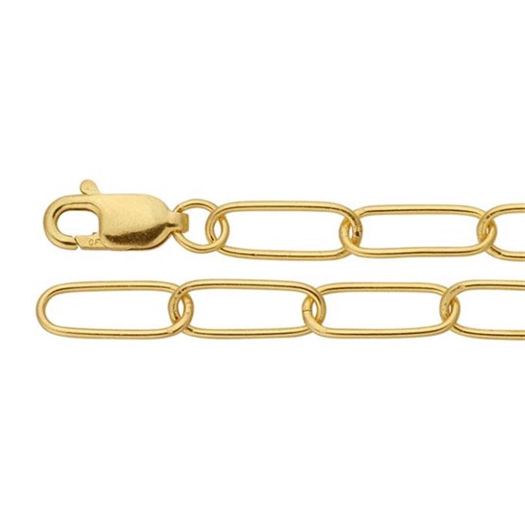 Yellow Gold Filled 4.4 MM Oval Chain 20" Long