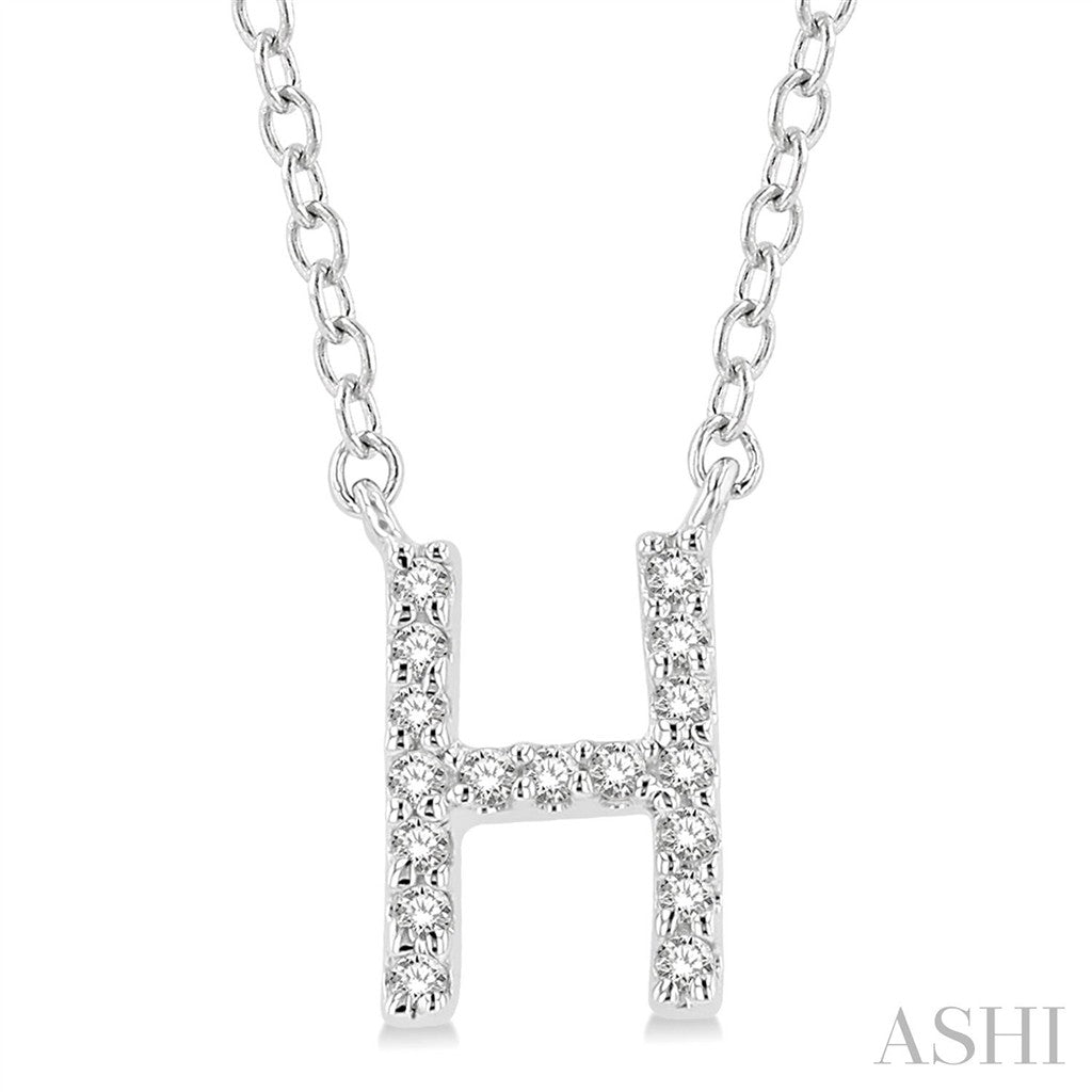 Initial Y Style Necklace 10 Karat Gold White With Diamonds 18" Long