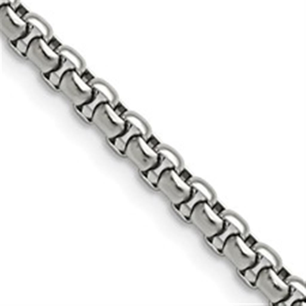 White Stainless Steel 3.9 MM Box Chain 20" Long
