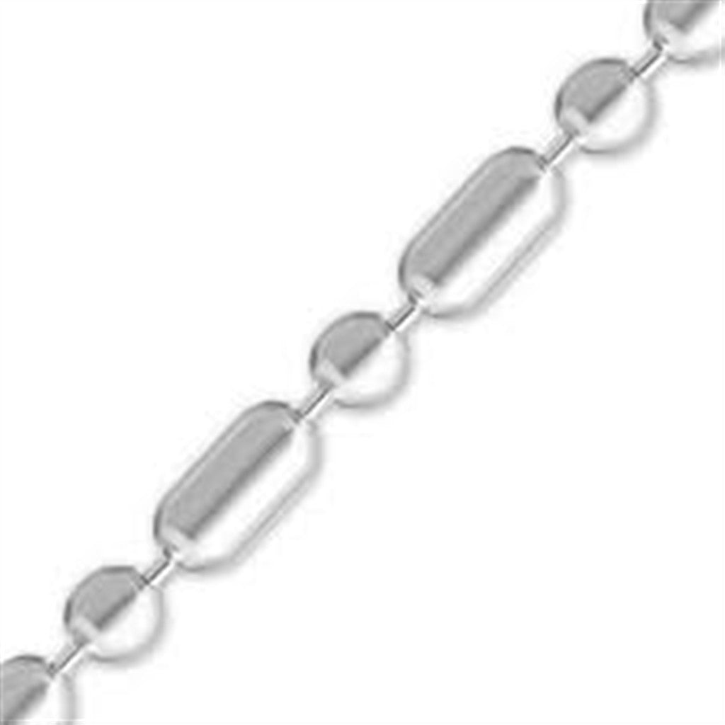 White Sterling Silver 1.15 MM Bead Chain 19" Long
