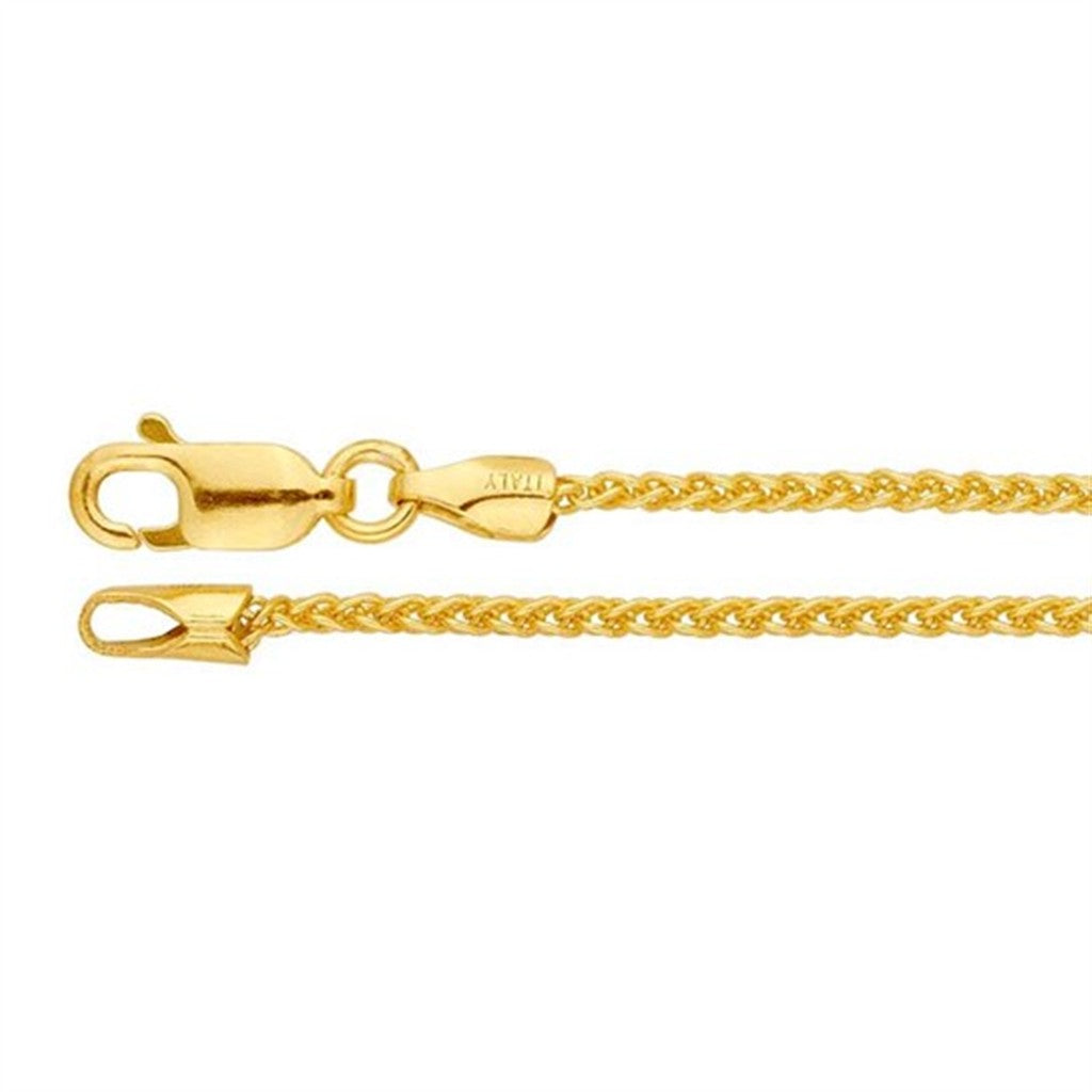 Yellow Gold Filled 1.3 MM Wheat Chain 18" Long