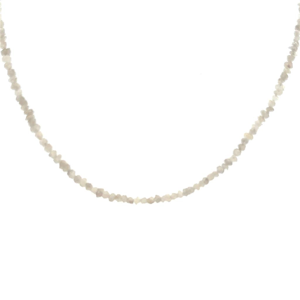 Diamond Raw Continual Necklace With a 14 KT Clasp 17" Long