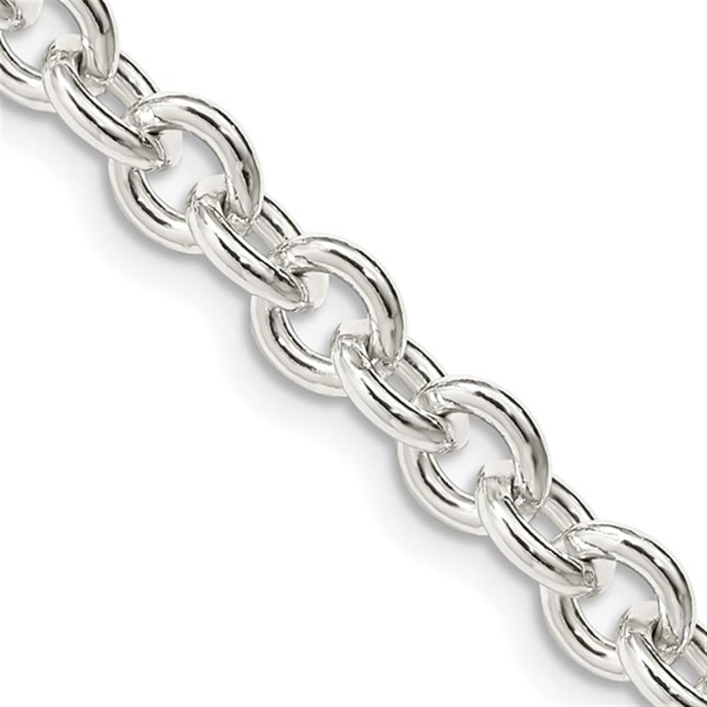 White Sterling Silver 1 MM Curb Chain 16" Long
