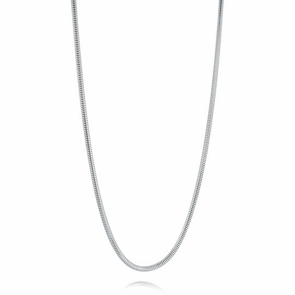 White Stainless Steel 2.5 MM Snake Chain 22" Long