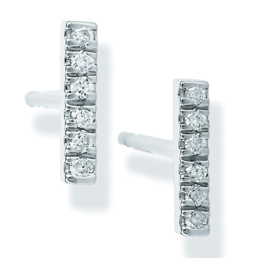 Diamonds Stud Earrings 14 KT White 0.06 Carat Total Weight