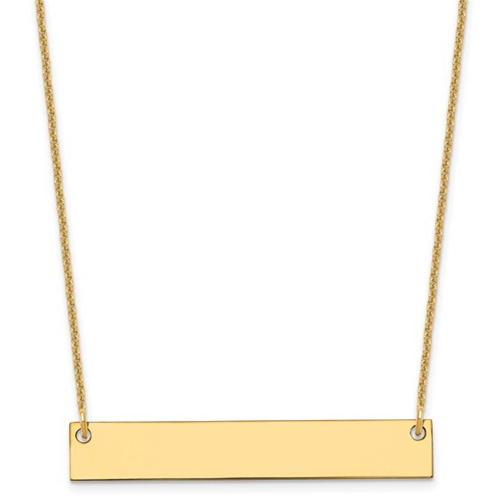 In Line Precious Metal Necklace In Line 14 KT Yellow 18" long On a Cable Chain Yellow 14 KT