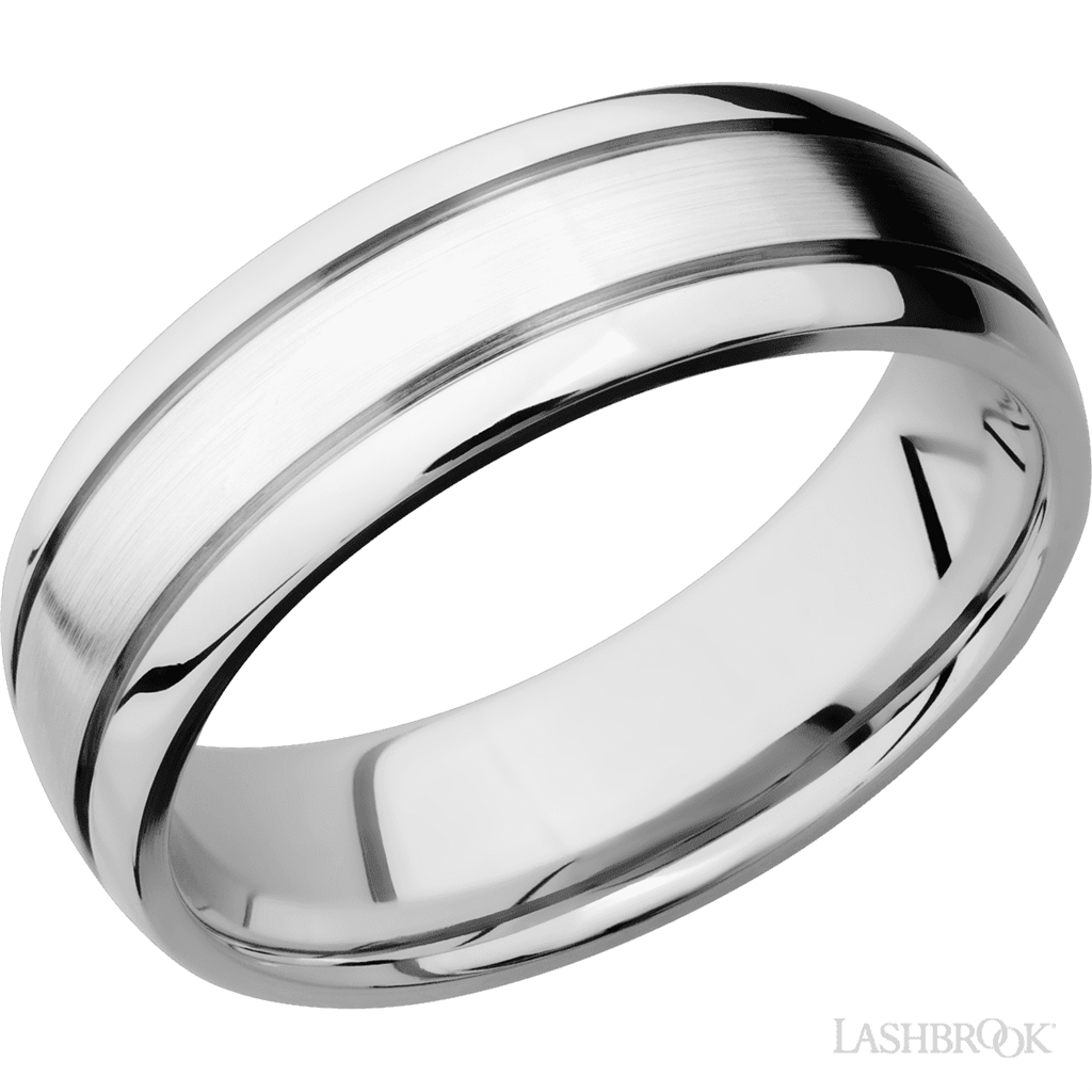 Straight Solid Style Wedding Band 14 Karat Gold White 7mm wide size 10