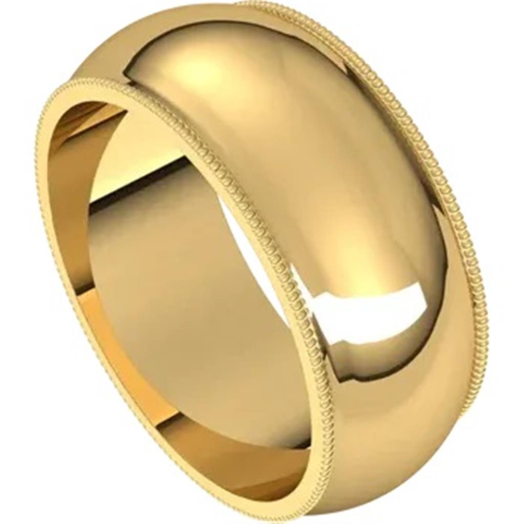 Straight Solid Wedding Band Prec Metal Womens 6 mm wide Alloy Yellow Size 11