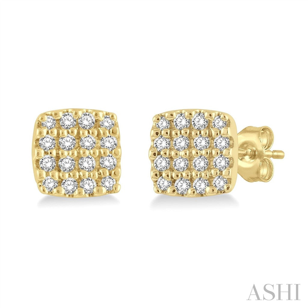 Diamond Stud Earrings 10 KT Yellow 0.12 Carat Total Weight