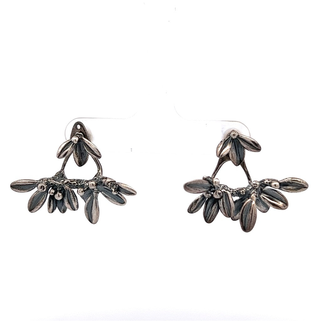 Jacket Sterling Silver Earrings Accented with Alaskan Gold Nuggets