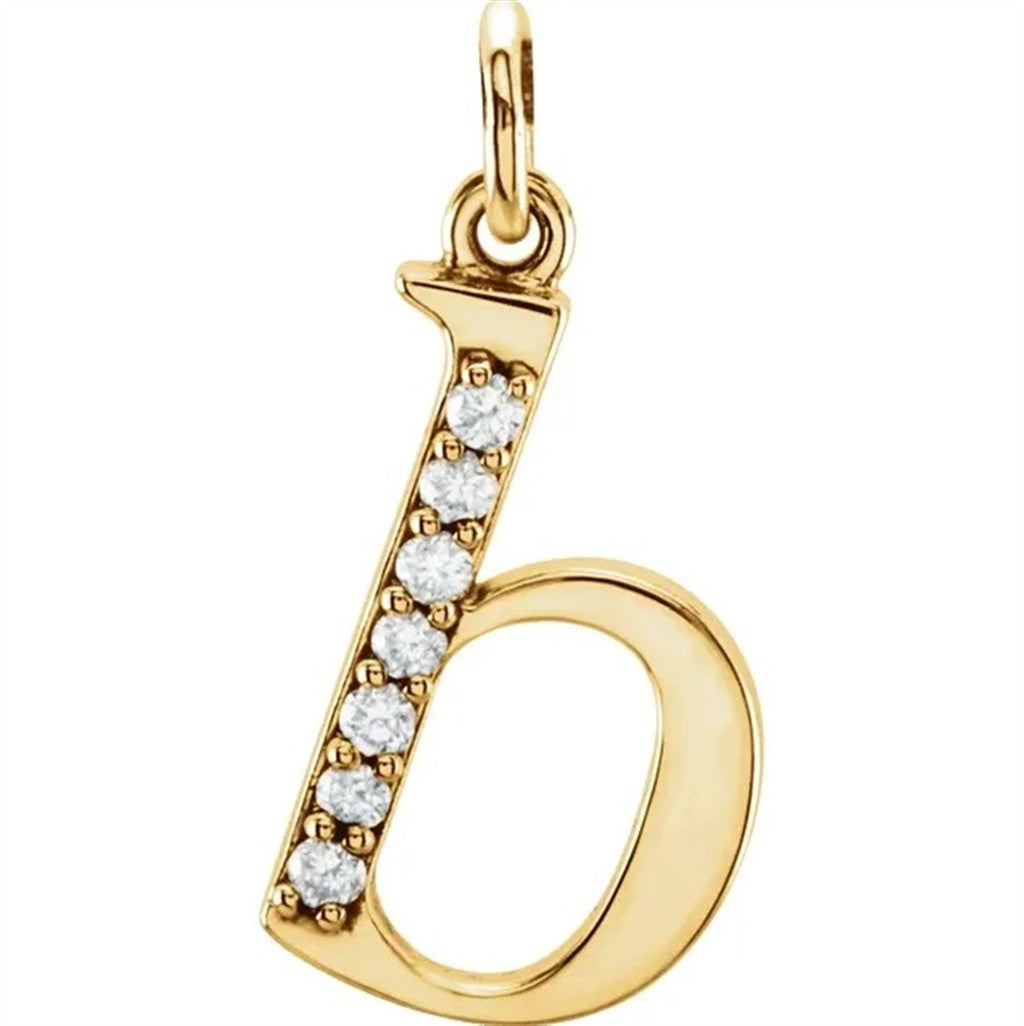 Drop Pendant Diamond 14 Karat Gold Yellow