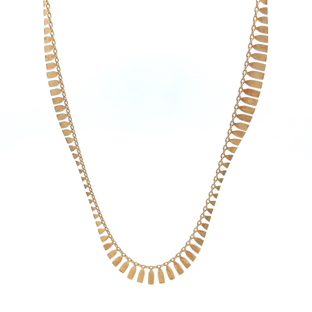 Fancy Link Chain 14 Karat Gold Yellow 1 MM Wide 16' In Length