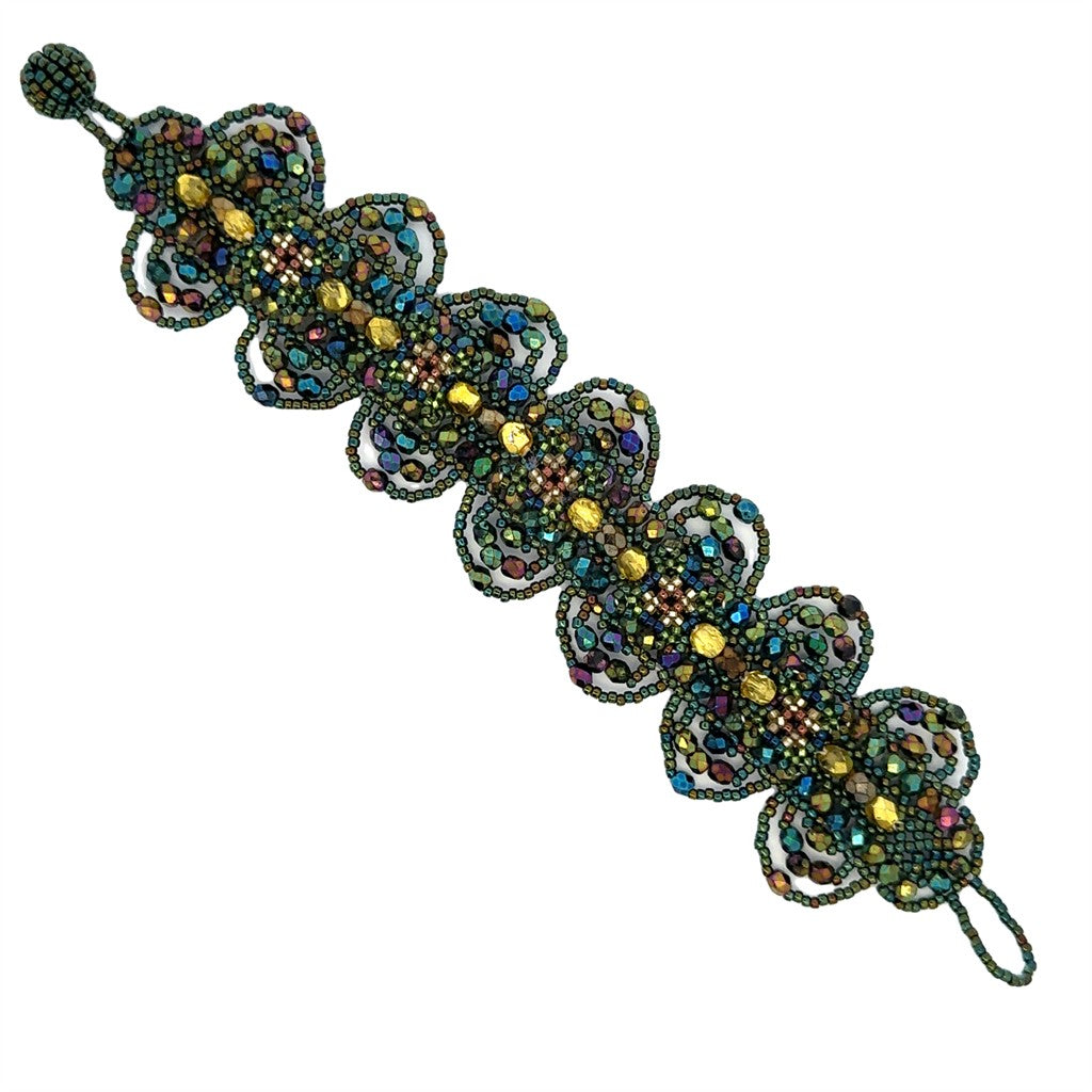 Gemstone Bead Clasp Bracelet 6.5" Long