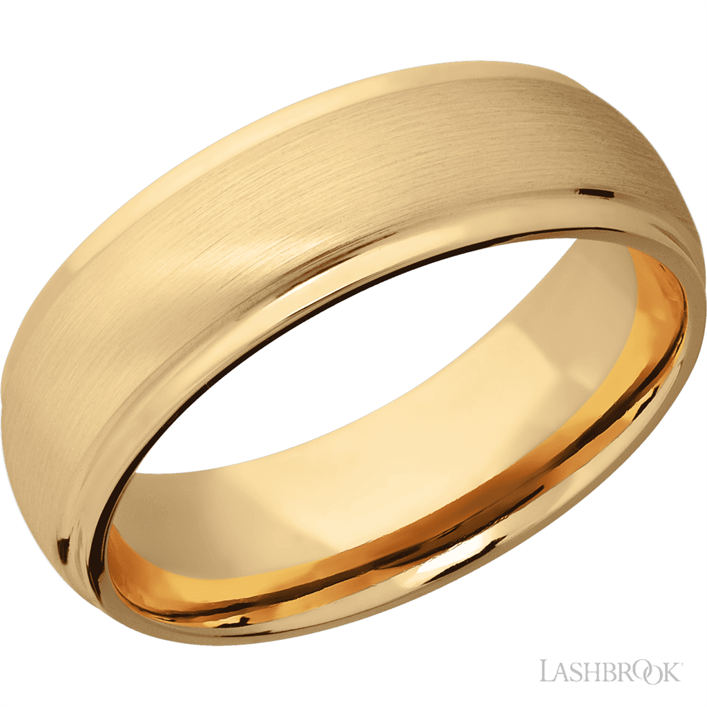 Eternity Style Wedding Band 14 Karat Gold Yellow 7mm wide size 10