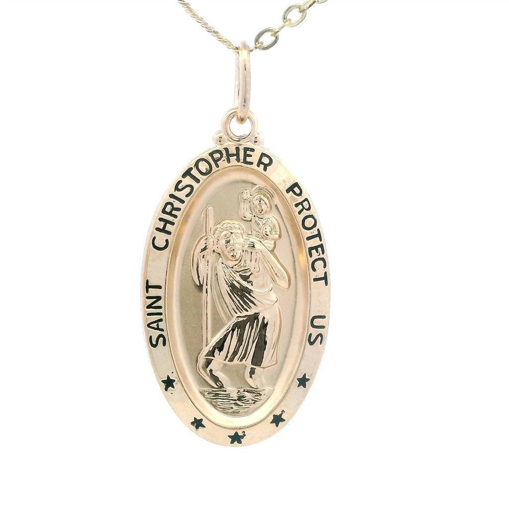 Saint Christopher Style Pendant Alt Metal Gold Filled Yellow