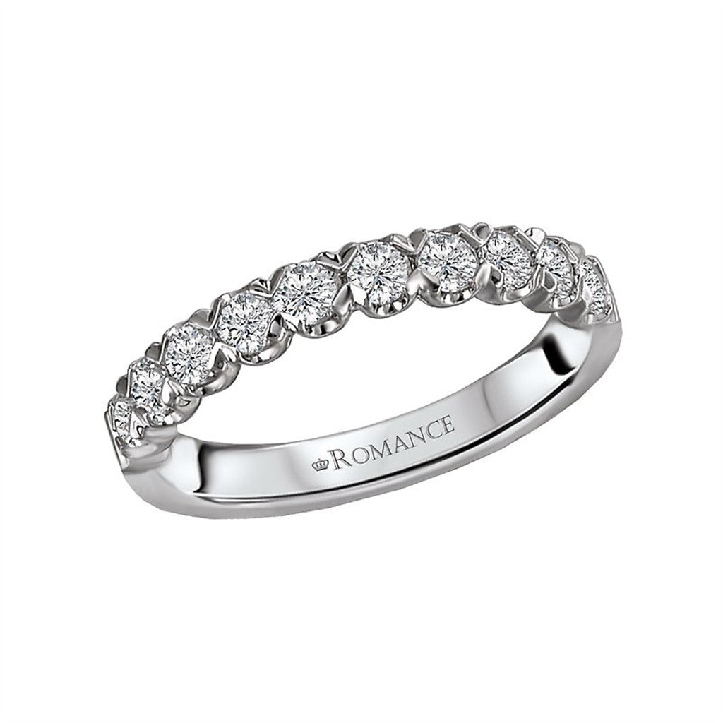 1/2 Anniversary Style Diamond Wedding Band 18 Karat Gold White size 6
