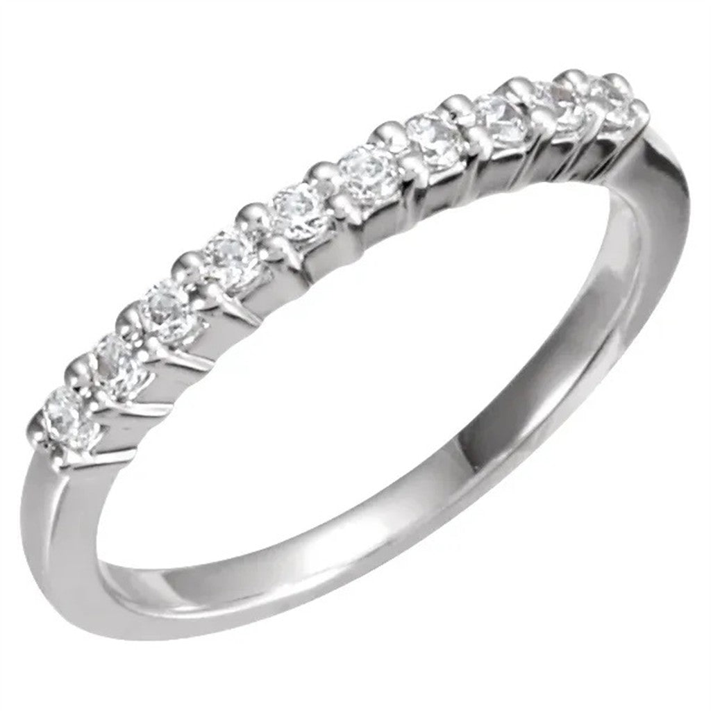 Contemporary Style Diamond Engagement RingBase Metal White