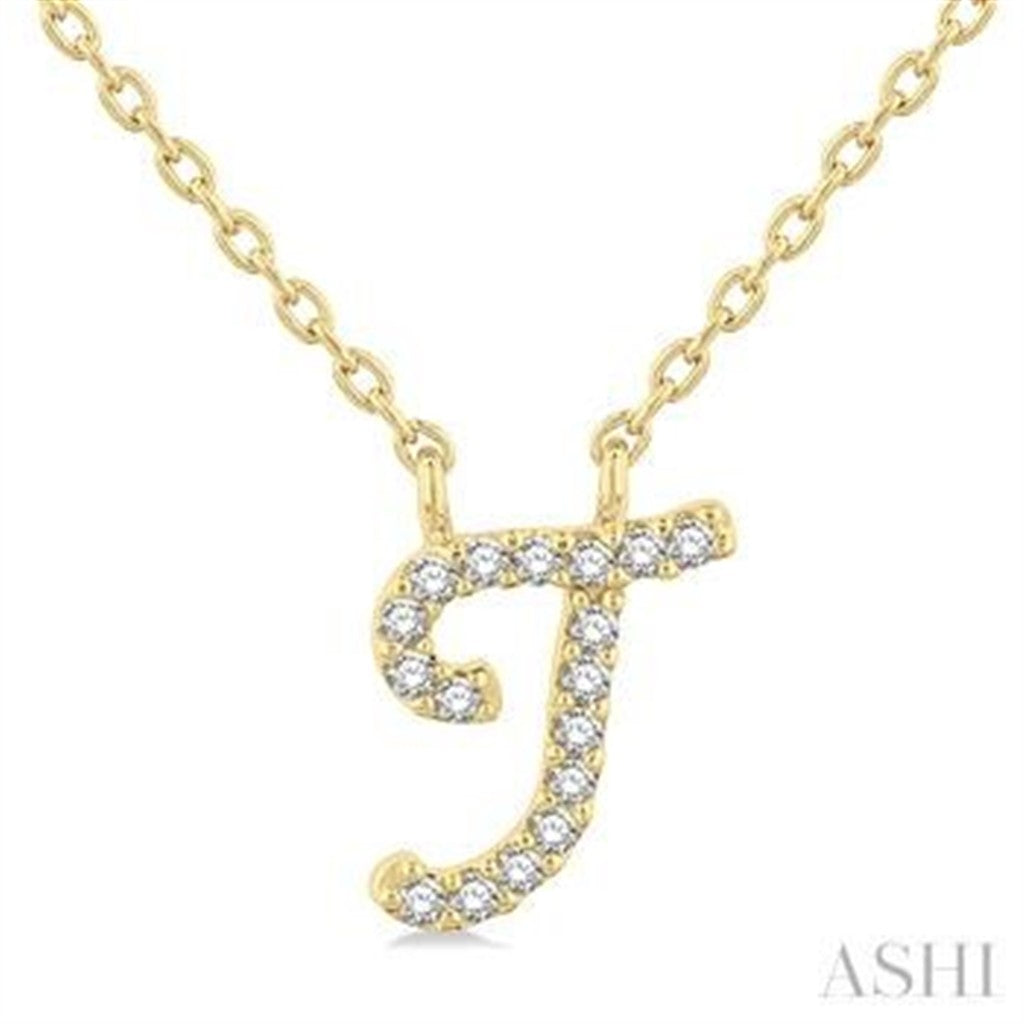 Y Style Necklace 10 Karat Gold Yellow With Diamonds 18" Long