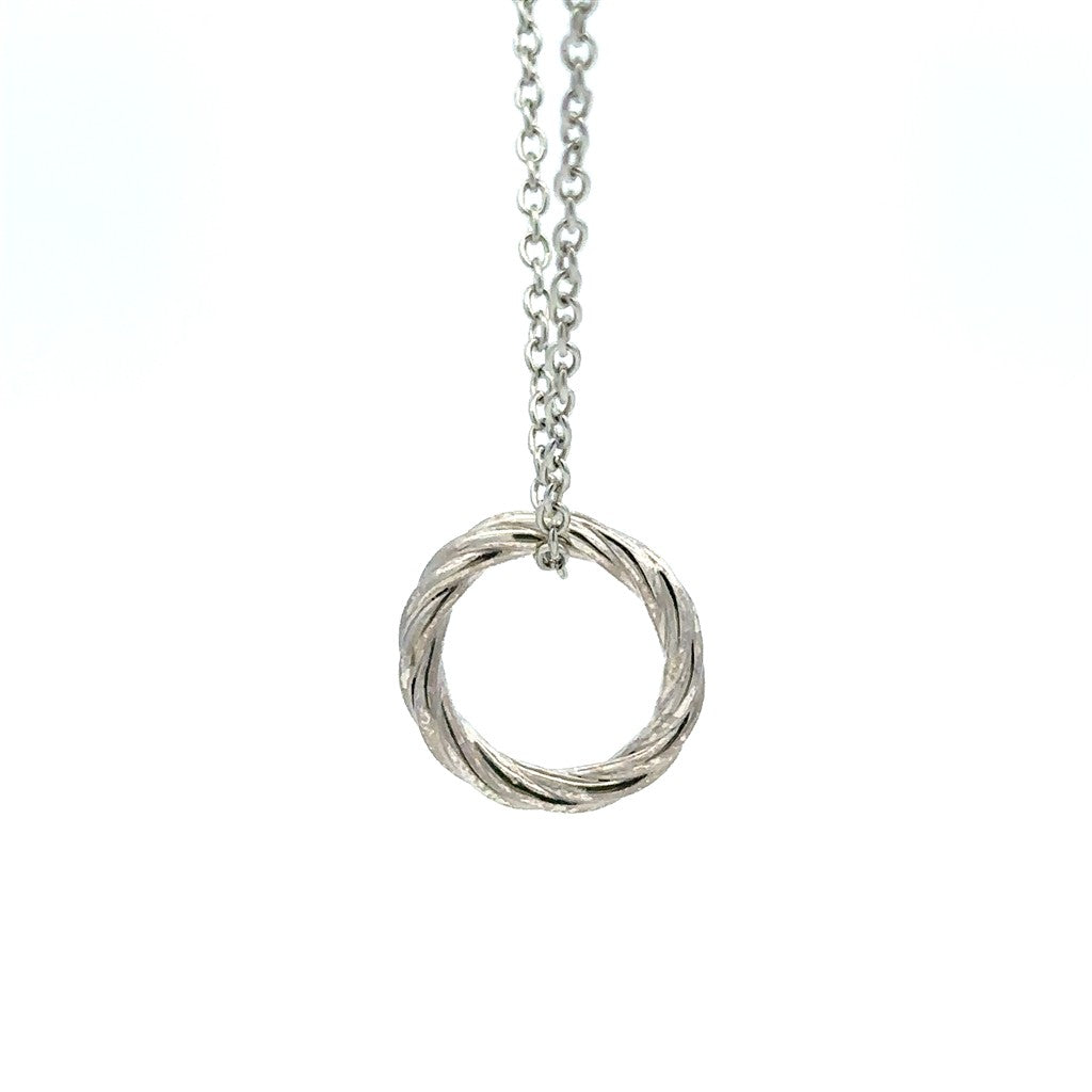 Slider Style Infinity Pendant/ Charm Sterling Silver