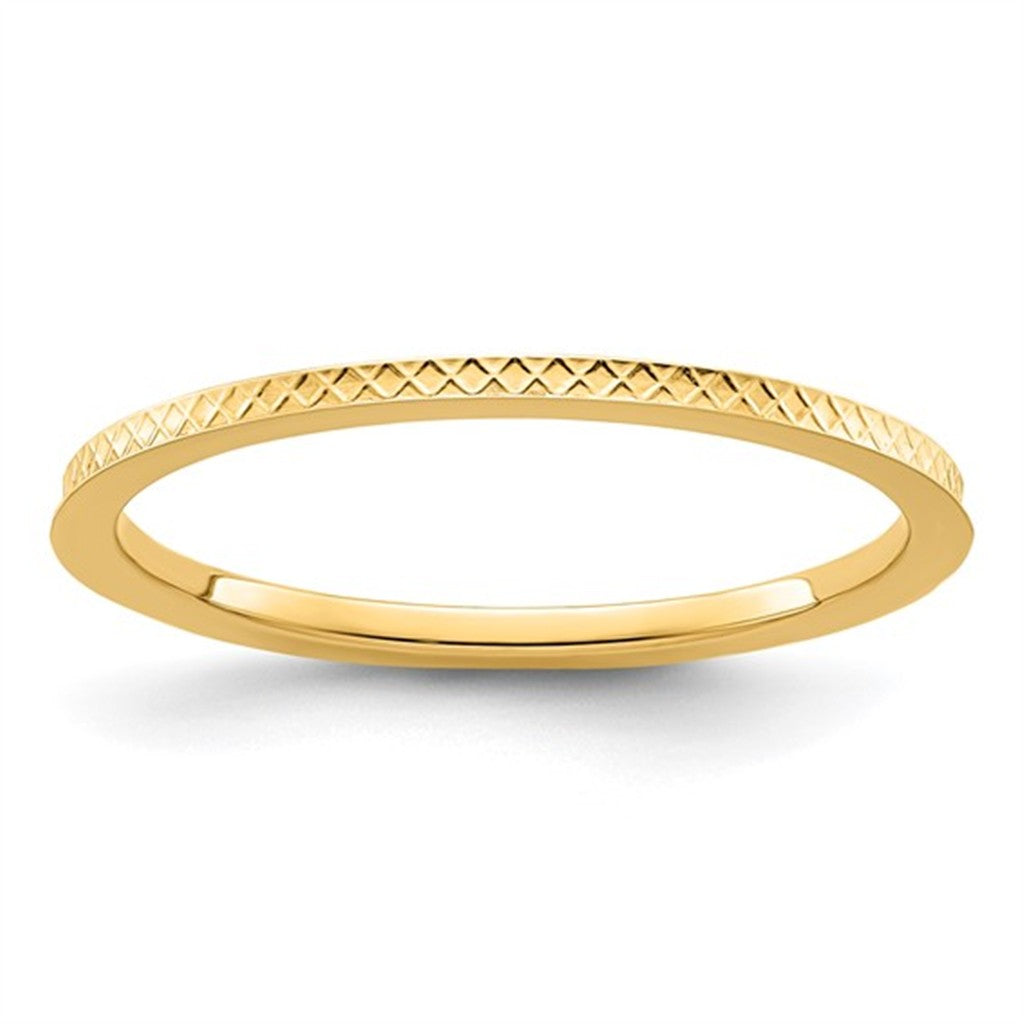 Stack-Able Fashion Ring 10 Karat Gold Yellow Size 6.5