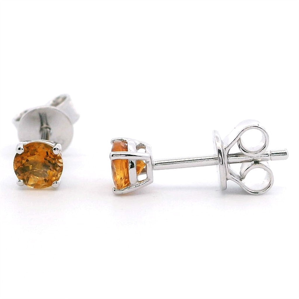 Sterling Silver Earrings With Colored Stone