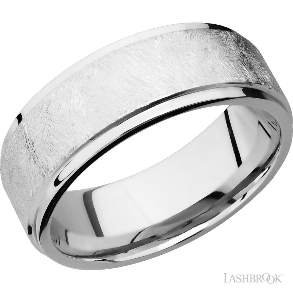 Straight Solid Style Wedding Band 14 Karat Gold White 8mm wide size 10