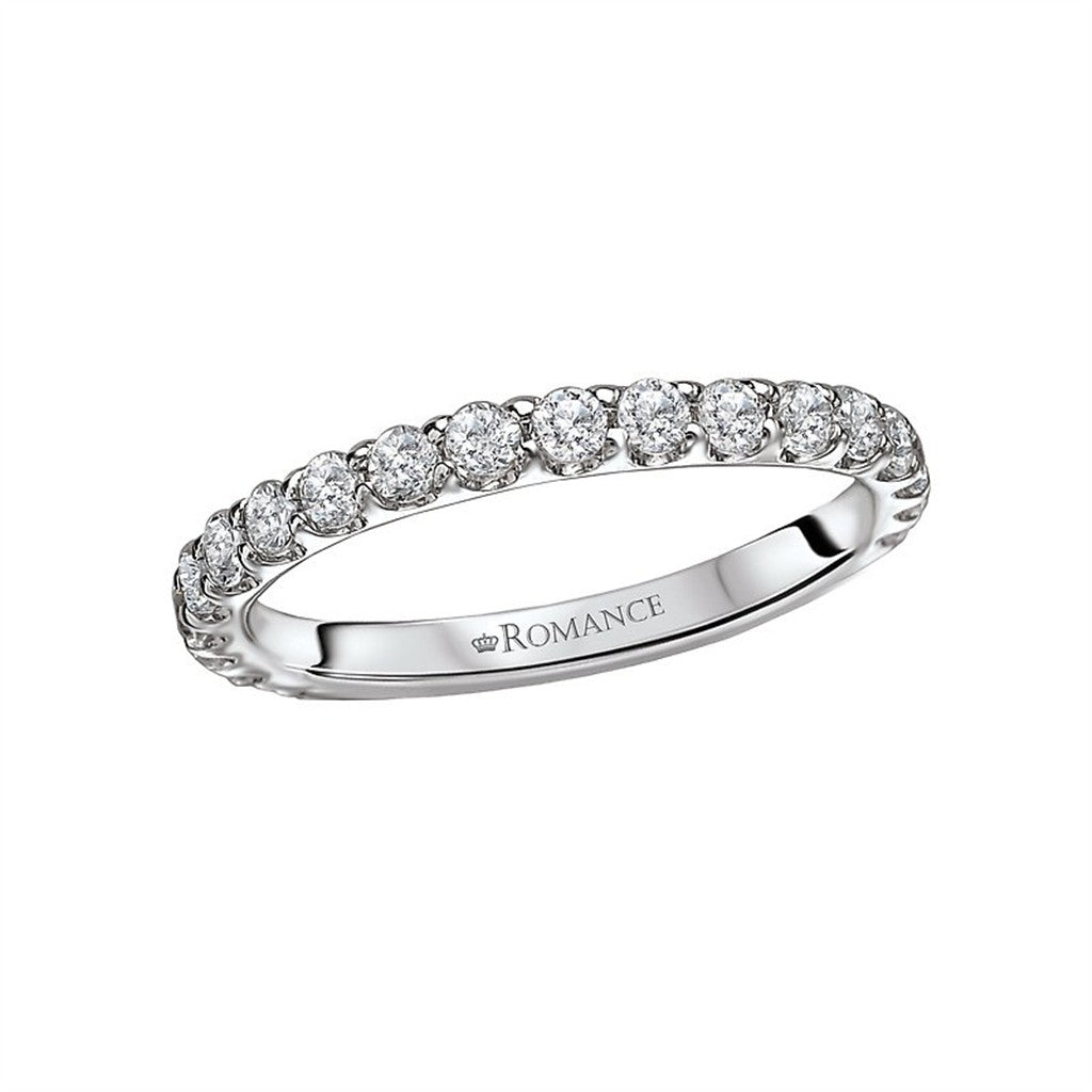 1/2 Anniversary Style Diamond Wedding Band 14 Karat Gold White with Diamonds size 6