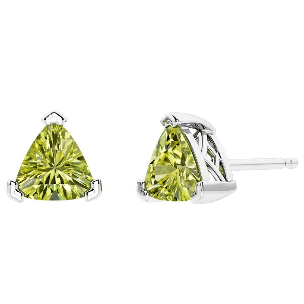Sterling Silver Earrings With Colored Stone