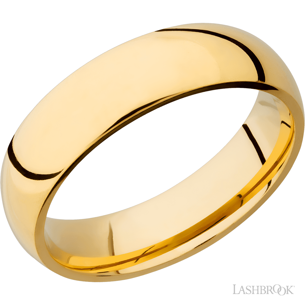 Solid Style Wedding Band 14 Karat Gold Yellow 6mm wide size 10