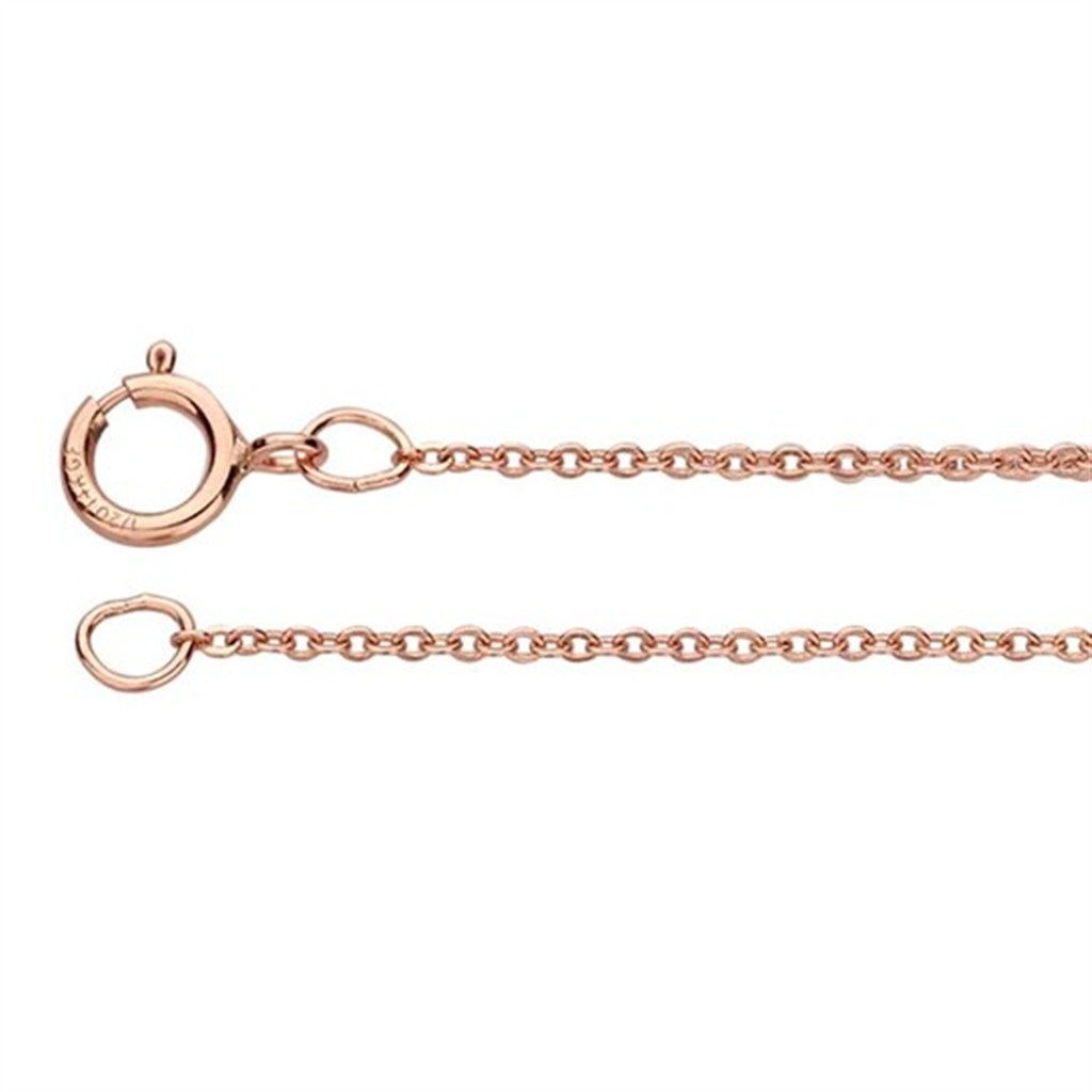 Rose Gold Filled 1.1 MM Cable Chain 18" Long