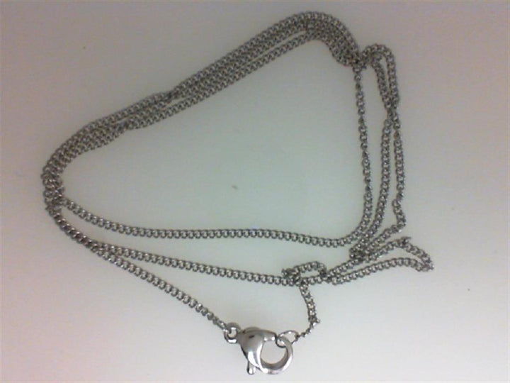 White Stainless Steel 1.3 MM Cable Chain 18" Long