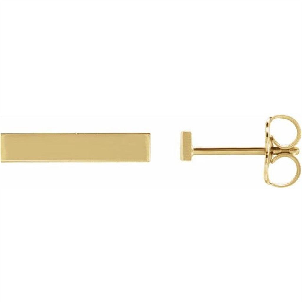 87162 Stud Precious Metal Earrings 14 Karat Gold Yellow