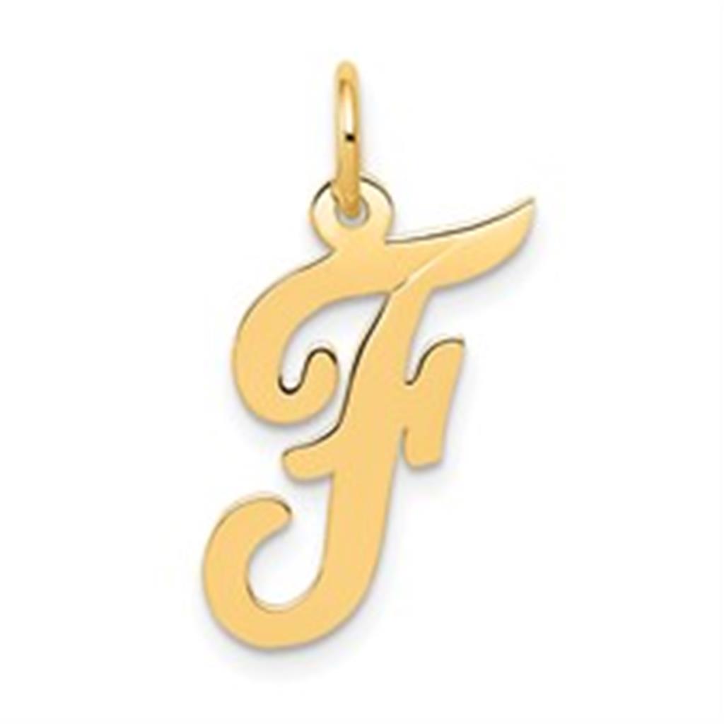 Initial Drop Pendant 14 Karat Gold Yellow