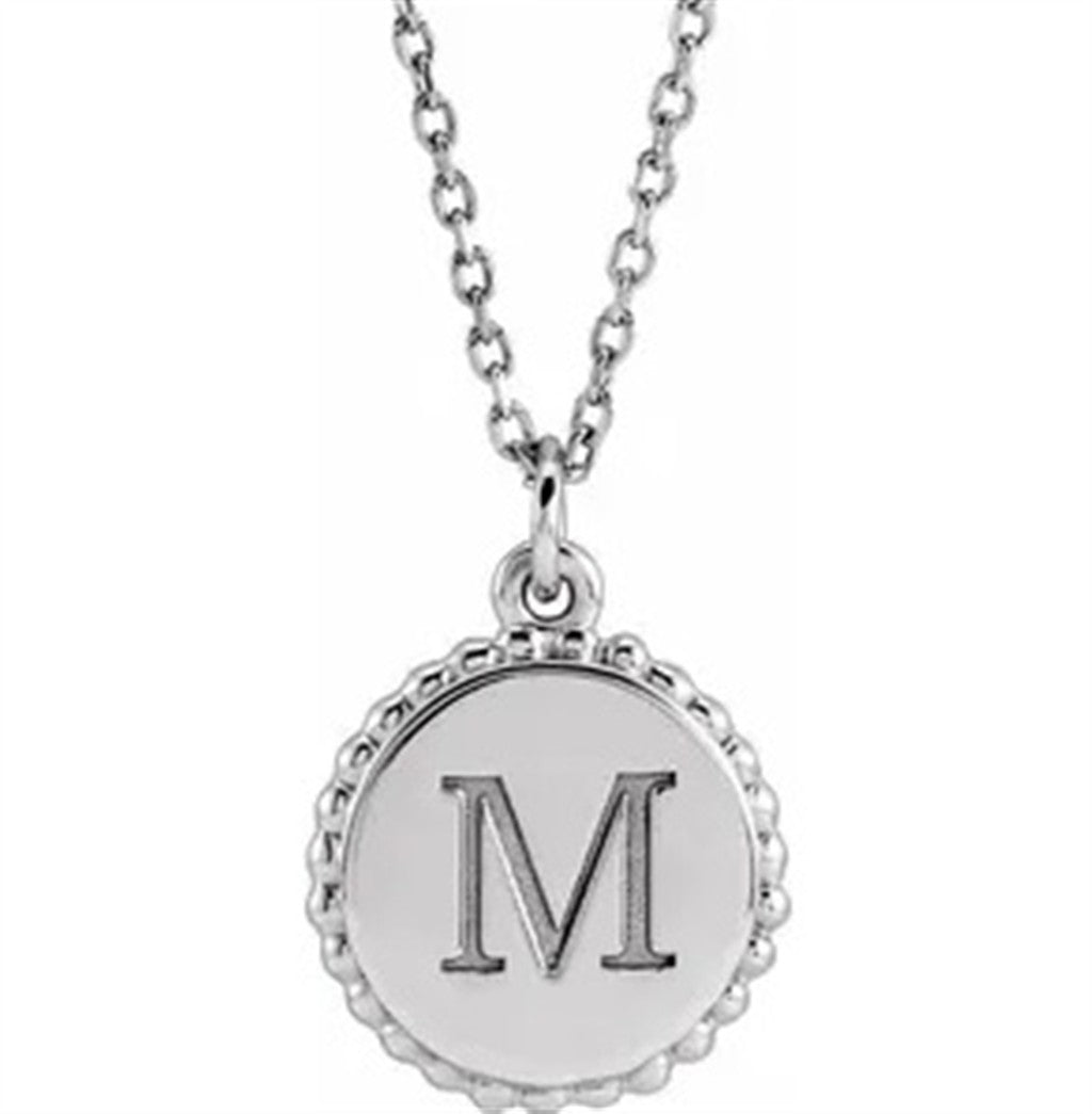 86472 Drop Pendant 14 Karat Gold White