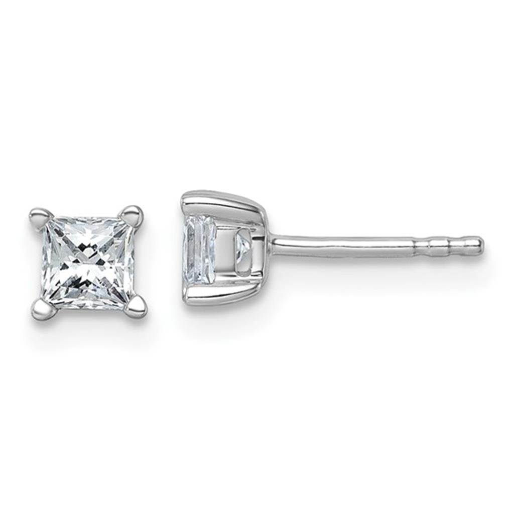 Lab Diamonds Stud Earrings 14 KT White 0.75 Carat Total Weight