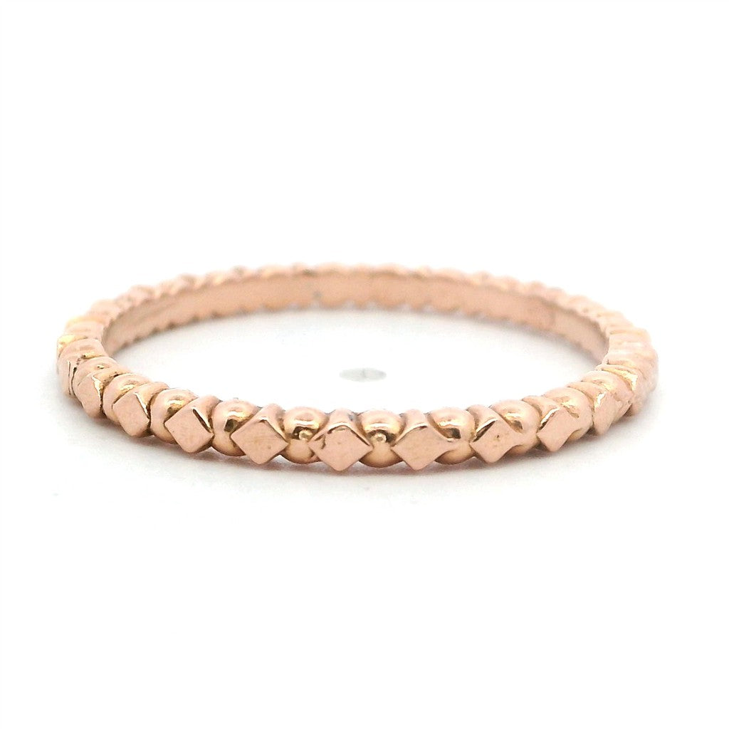 Stack-Able Fashion Ring 2 mm wide 14 Karat Gold Rose Size 6.25