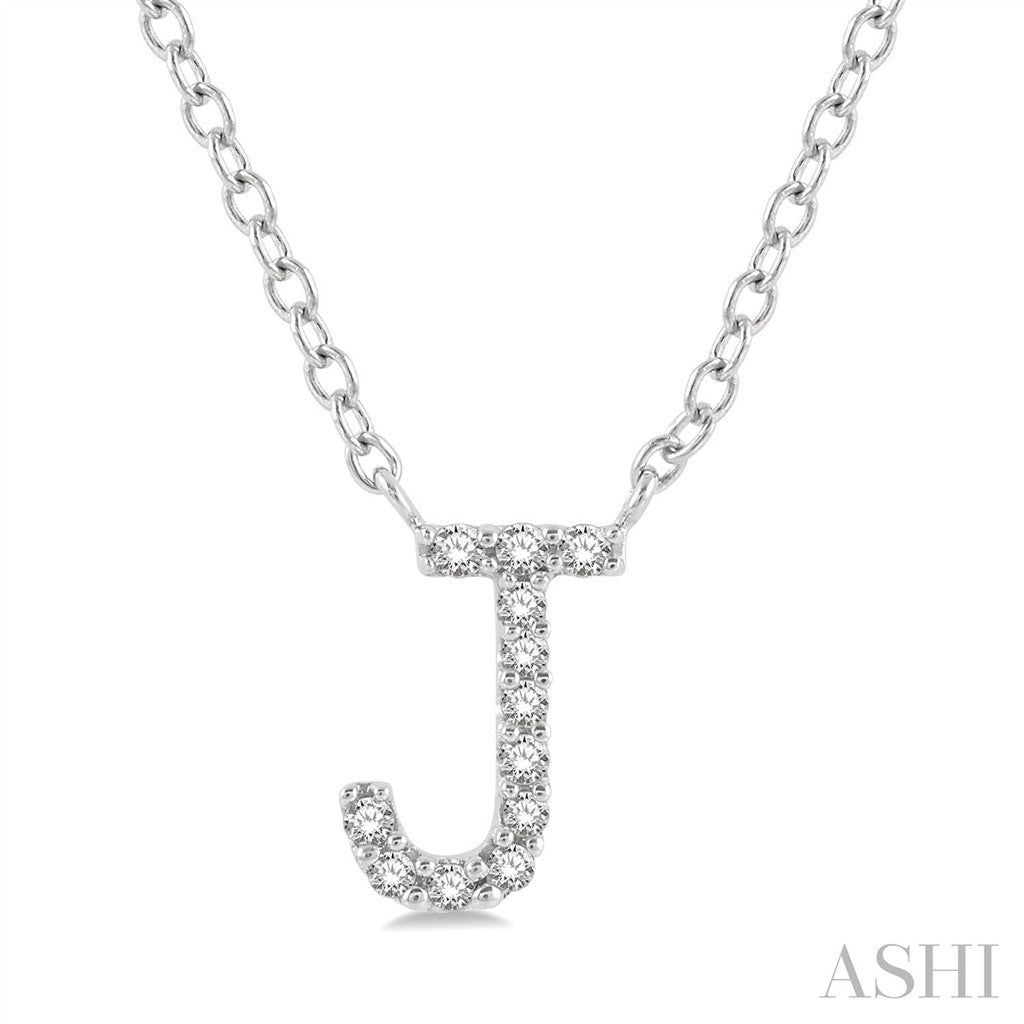 Initial Y Style Necklace 10 KT White With Diamonds 18" Long