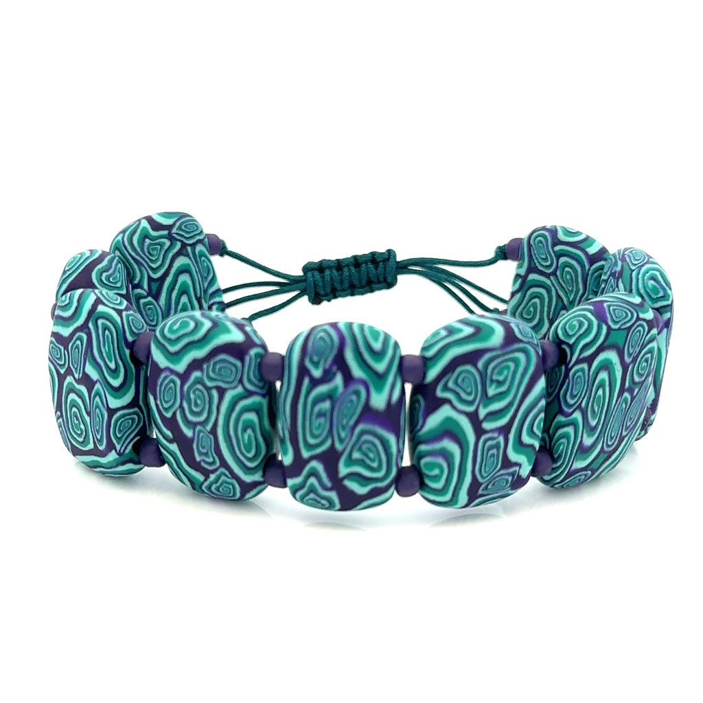 Gemstone Bead Bead Adjustable Bracelet 8" Long
