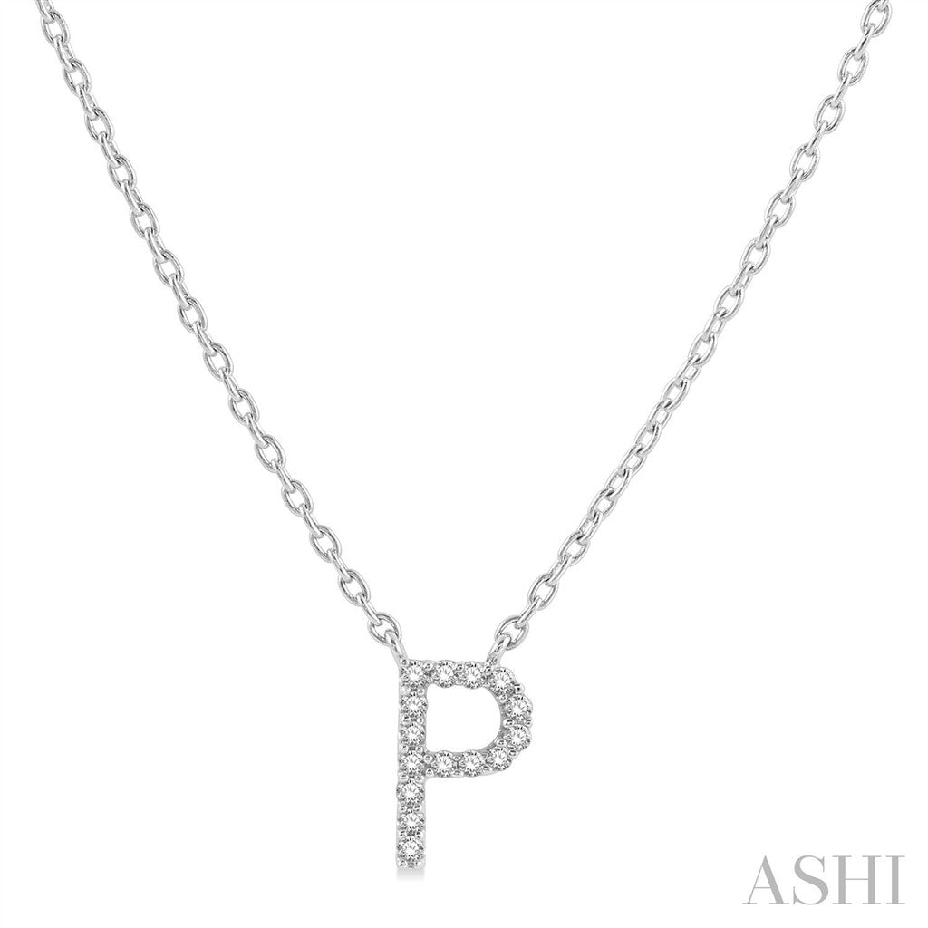 Initial Y Style Necklace 10 KT White With Diamonds 18" Long