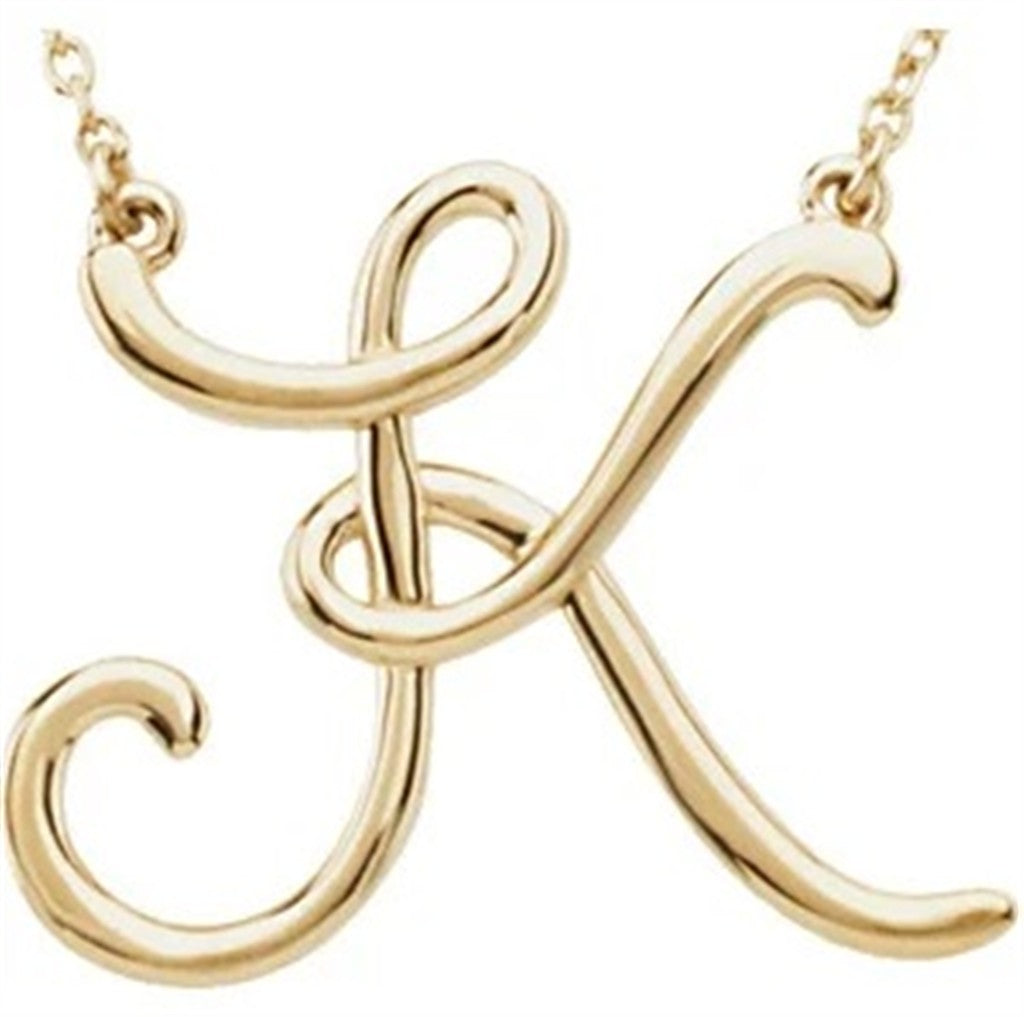 84635 Y Style Precious Metal Necklace 14 Karat Gold White 18" long On a Cable Chain White 14 Karat Gold
