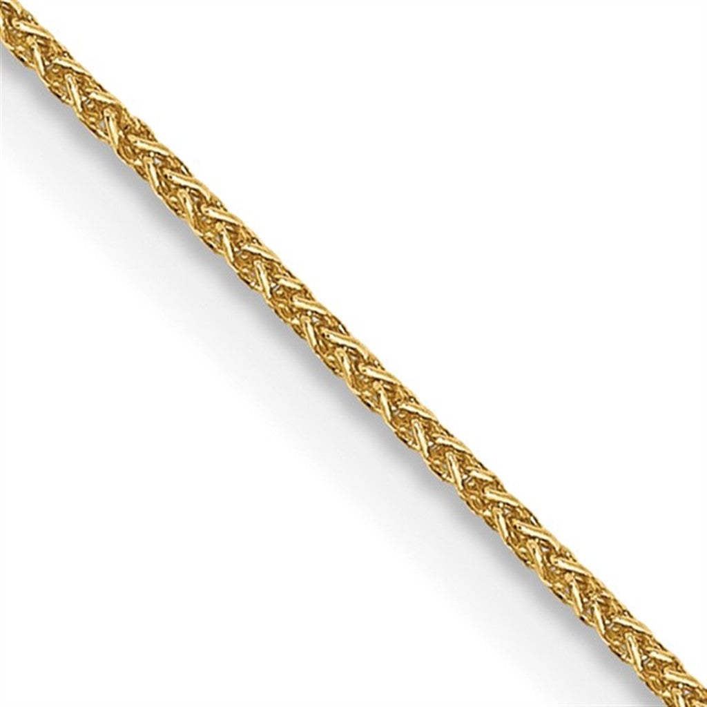 Wheat Link Chain 14 Karat Gold Yellow 0.85 MM Wide 18' In Length