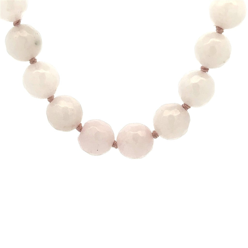 Chalcedonies Strand Necklace With a Sterling Silver Clasp 17.5" Long