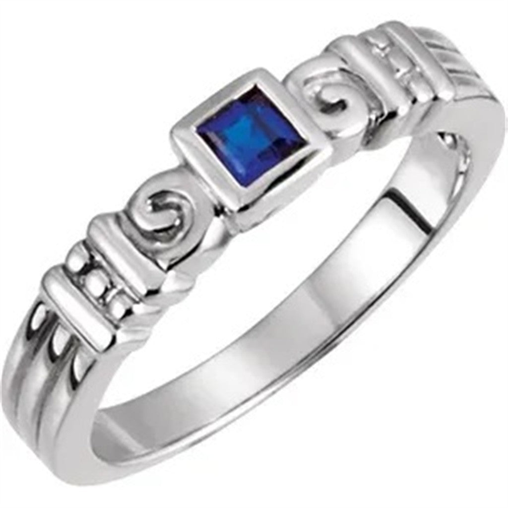 Geometric Style Fashion Ring Alloy White with Diamond size 6
