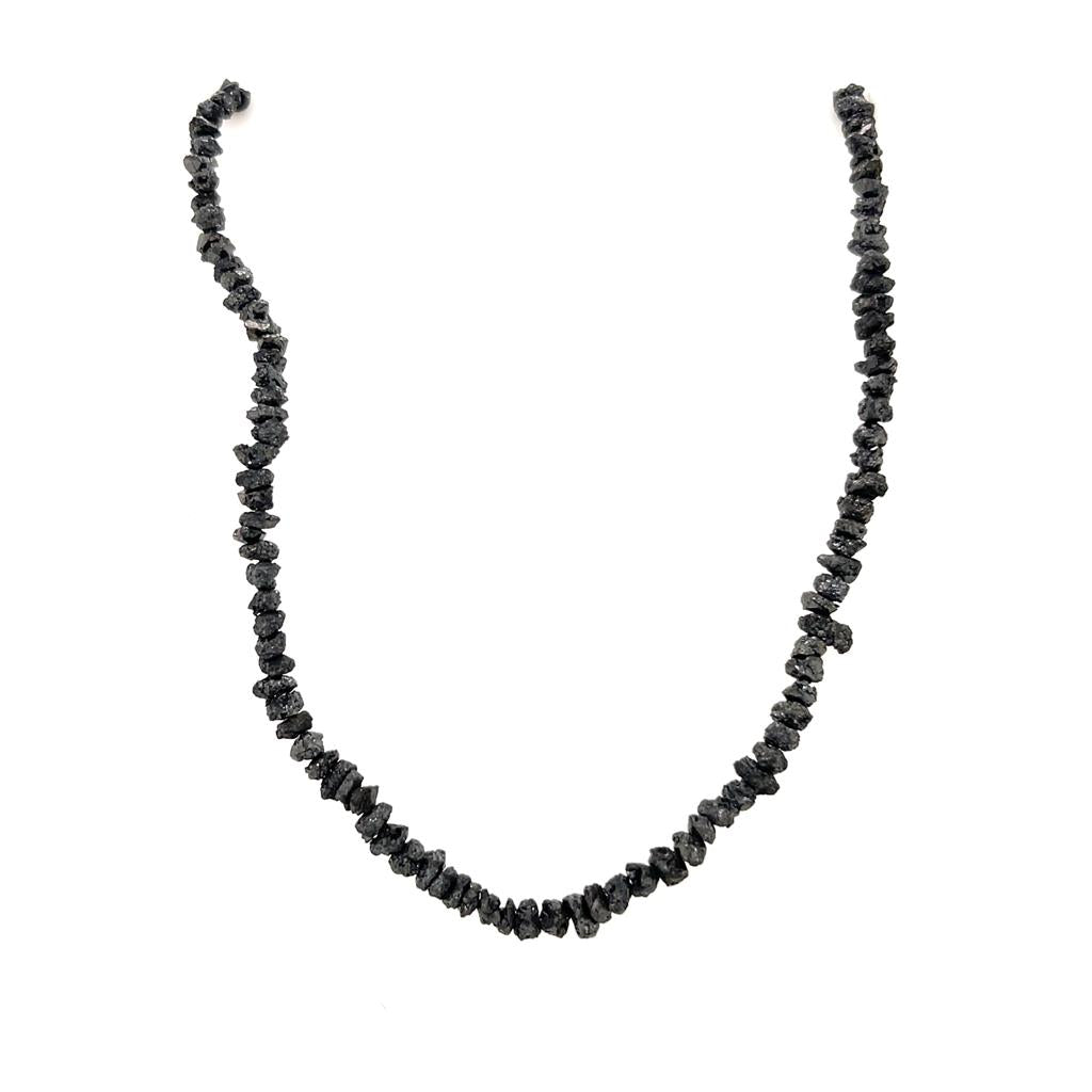 Diamond Raw Continual Necklace With a 14 Karat Gold Clasp 16" Long